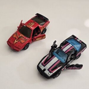 Vintage Kidco Lock-Ups Die Cast Cars 1982 LJN Macau Firebird & Turbo Race Car Lo